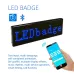 LED Chest Badge Decorative Screen with USB Charging Bluetooth Multi-language LED Digital Badge USB Rechargeable DIY HD Text Badge Scrolling LED Label Display Light