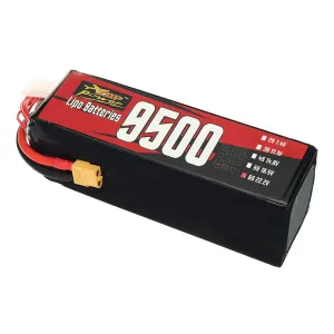ZOP Power 6S 22.2V 9500mAh 65C 210.9Wh LiPo Battery XT60 Plug for Long Range RC Drone FPV Racing