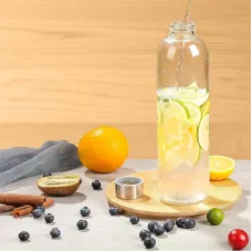 550ml Glass Drinking Bottle With Protection Sleeve, Reusable Lightweight Glass Cup With Cover Bag, Suitable For Outdoor Sports, Fitness, Camping