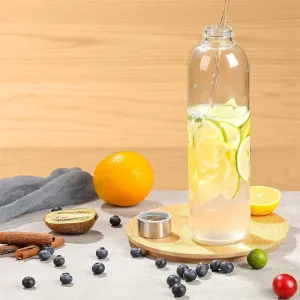 550ml Glass Drinking Bottle With Protection Sleeve, Reusable Lightweight Glass Cup With Cover Bag, Suitable For Outdoor Sports, Fitness, Camping