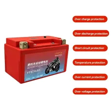 JSDSOLAR YTX7A-BS 12.8V 7Ah Motorcycle Battery LiFePO4 300 CCA Built-in BMS Lithium Battery