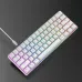 HXSJ V900 RGB Wired Mechanical Gaming Keyboard 61-Keys Hot-Swappable Red Switch Type-C Wired Gamer Keyboards for PC Laptop Computer