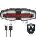 BENGGUO Bike Taillight 5 Light Modes USB-Rechargeable Waterproof Wear-resistant Bicycle Rear Light with Remote Control for Night Cycling