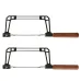 GANWEI Coping Saw Adjustable Saw Bow U Type Saw Round/Hexagonal Rosewood handle Aluminum Alloy Frame Curve Saw with 15T 18T 24T High Speed Steel Saw Blades