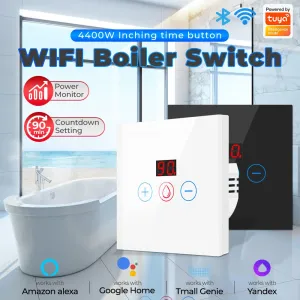 Tuya 20A EU WiFi Smart Water Heater Boiler Switch With Power Monitor Smart Life Control Switch Works With Alexa Google Home