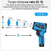 Handheld Infrared Thermometer IR07 IR07A IR07B Wide Temperature Range VA Screen High Precision Laser Adjustable Emissivity Industrial K Type Thermocouple Temperature Measurement