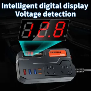 Car Inverter 12V 24V To 220V Car Booster Charging Truck Household Socket Power Conversion Multi-function Vehicle Inverter Charger