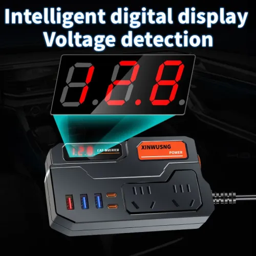 Car Inverter 12V 24V To 220V Car Booster Charging Truck Household Socket Power Conversion Multi-function Vehicle Inverter Charger