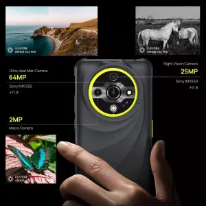 Ulefone Armor X31 Pro 5G 16GB 256GB 64MP Triple Camera 25MP Night Vision 6.56 inch 120Hz 6050mAh Android 14 NFC Dimensity 6300 IP68 IP69K Waterproof Rugged Smartphone