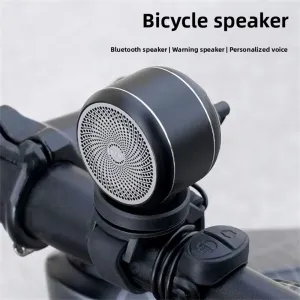ESLNF 98 dB Mini Bicycle Horn Bluetooth 5.0 Speaker Waterproof Dustproof Aluminum Alloy Wire-controlled Warning Bell for Bike Motorcycle Riding Safety