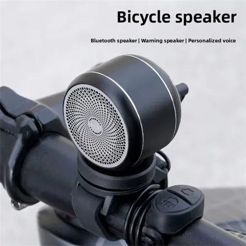 ESLNF 98 dB Mini Bicycle Horn Bluetooth 5.0 Speaker Waterproof Dustproof Aluminum Alloy Wire-controlled Warning Bell for Bike Motorcycle Riding Safety