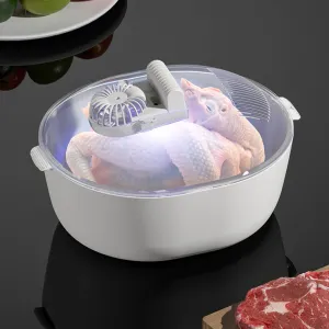 4 in 1 Intelligent Fast Defrosting Machine Household Food Defrosting Tray Meat Fresh-Keeping UV Antibacterial Dishwasher Box Meat Defroster