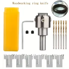 16PCS Wooden Beads Drill Bit Set Wooden Thick Ring Maker Woodworking Milling Cutter for Making Wooden Rings and Jewelry
