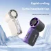 Tevorex Portable Handheld Pocket USB charging Fan 199 Level Strong Wind Regulation Outdoor Handheld Fan LED Screen Camping Cooling Fan Tools