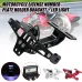 12V CNC Motorcycle Alloy License Number Plate Holder Bracket LED Lights Universal