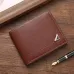 Men Short Wallet Business Casual Soft Leather Wallet Classic Retro Horizontal Wallet Large Capacity Fashion Purse With Card Slot