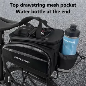 BENGGUO 17-30L EVA Hard Shell Bicycle Trunk Pannier with Reflector & Shoulder Strap Multi Functional Waterproof Rear Seat Frame Bag