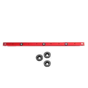 Red 300-880mm Aluminum Alloy Rail Miter Bar Slider Sliding Bar Table Saw Gauge Rod Miter Gauge for T-slot T-track Miter Track Jig Fixture Slot Router Table Woodworking Tool