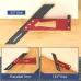ENJOYWOOD 3PCS Multi-angle Measuring Ruler Square Ruler Metric and Imperial Scale Woodworking Scribing Measure Tools for Marking and Measuring
