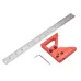 Center Finder Precision Center Marker 45 Degree Measuring Ruler Precision V-shaped Ruler Anodized Surface Durable Precision Tool Measurement Essential