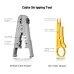 RJ45 Crimp Tool Kit Cat6 Cat5e Network Cable Tester Pass Through Connectors Wire Cutter Mini Stripper Strain Relief Boots 1000m Test Distance Crimping Cutting Stripping Tools