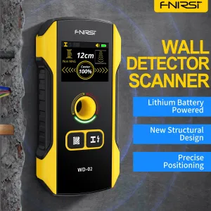 FNIRSI WD-02 Metal Detector Wall Detector Scanner Wooden AC Wires Metal Pipes Rebars Detecting Tool Indicator Light Positioning