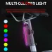 BIKIGH10-50LM 1PCRGB LEBicycle Smart Sensor Brake Taillight Type-Charging Waterproof Warning Bike Rear Light for Night Cycling Safety