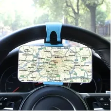 Car Steering Wheel Phone Holder Hook Mount Navigation Adjustable Mobile Phone Bracket Support for iPhone Xiaomi/Samsung Universal