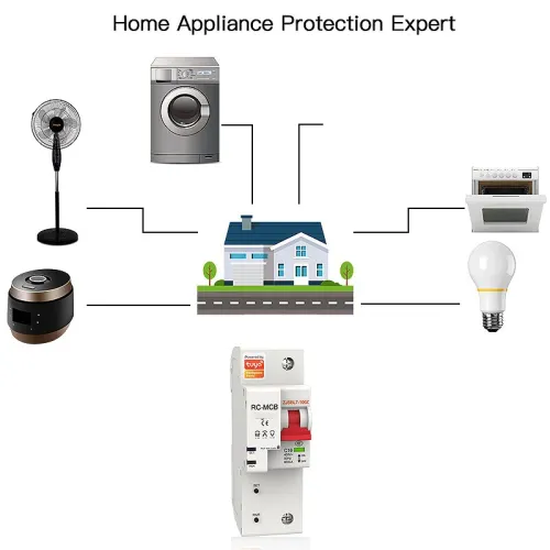MoesHouse Tuya 80A 2P Smart WiFi Circuit Breaker APP Remote Control Schedule Setting Voice Control Compatible With Alexa Google Home