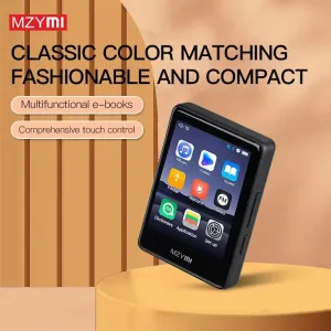 MZYMI S18 MP4 bluetooth Player 2.4 Inch Touch Screen Portable HiFi Stereo Music E-book Learning MP3 Walkman Built-in Speaker