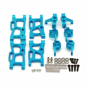 Upgraded Metal Steering Cup Front Rear Upper Arm Rear Wheel Seat C Seat For Wltoys 144001 124008 124010 RC Car Parts