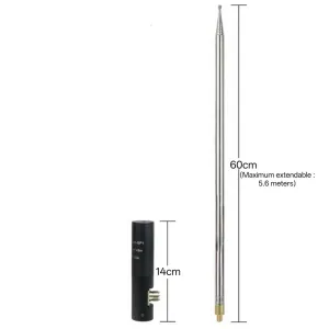 100W 20M-6M Band Shortwave Portable Antenna GP Antenna Vertical Tie Rod Antenna for HAM Radio