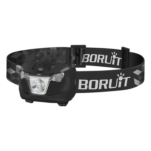 BORUiWhite Red Light LEHeadlamp Use AAA Battery 4 Modes Super Bright Head Lamp Waterproof Head Torch