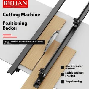 BOHAN Cutting Machine Positioning Fence Aluminum Alloy 1280mm/2560mm Adjustable Clamp Range Precision Guide Track for Woodworking
