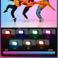 AOCHUAN Mini RGB Magnetic Filling Light 3-stop Brightness 7 Color Adjustment Gimbal LED Video Photography Light for Phone Selfie