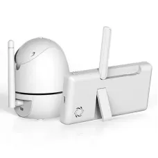 ABM501 5 Inch WIFI IP Camera Baby Monitor Video Babyphone Camera PTZ Zoom Night Vision Temperature Sensor Lullaby 24H Battery WiFi-Free Secure Connection