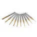 Drillpro DB-M1 10Pcs 0.8-3mm Titanium Coated Engraving Milling Cutter Carbide Bits