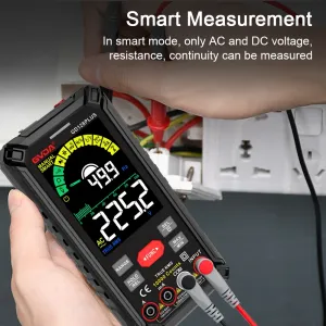 GVDA 128PLUS Smart Digital Multimeter 9999 counts LCD Color Display DC AC Voltage Current True RMS Multimetro Rechargeable Multitester