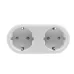 2 In 1 Tuya WIFI Smart Socket Dual Outlet EU Plug Voice Control Wireless Smart Socket APP Remote Control Work with Alexa Google Home
