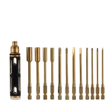 12Pcs 1.5/2/2.5/3/4/5.5mm Hexagonal Phillips Slotted Screwdriver  Nut Driver Tool Set for RC Model
