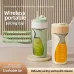 450ML Small Portable Multi-function Juicer Cordless Electric Juicing Cup with Removable Straw Strong 6-Blade Precision Steel Blade