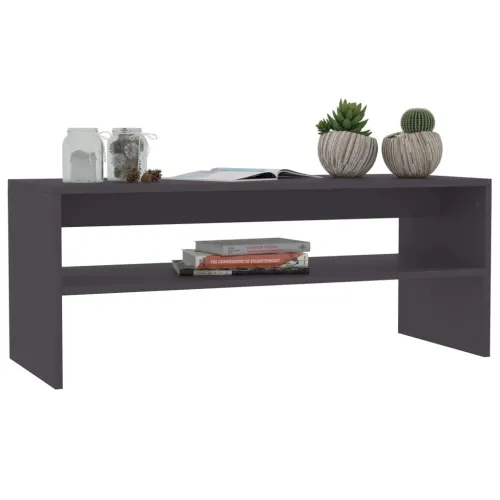 Coffee Table Gray 39.4"x15.7"x15.7" Chipboard