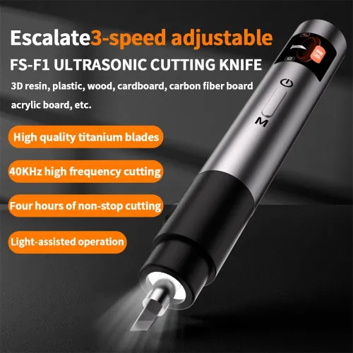 KEWEISI KWS FS-S1 Ultrasonic Cutting Machine Lightweight Aluminum Alloy Portable Type-C Adjustable Power High Precision Versatile Material Cutting Tool