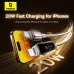 Baseus Vipow 20W USB-C to iP Digital Display Cable Fast Charging Data Transmission Thickened Copper Core Line 1M/2M Long for iPhone 14 14Pro 13 12 11 Pro Max for iPad Pro