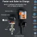 IBD IBD358 1U2C 60W PD30w QC30W 3-in-1 USB Car Charger Retractable Cable Multi-Port  Fast Charging USB Type C Charger for Mobile Phone