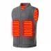 TENGOO HV-08G Heated Vest 8 Heating Areas USB Charging 3 Gear Temperature Control Grey Plush Windproof Outdoor Winter Warm Clothing