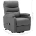Stand-up Recliner Light Gray Fabric