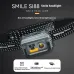 Warsun SI88 Touch Sensor Ultra Lightweight LEHeadlamp Mini Clip-on Light USB Rechargeable LEHeadlight Waterproof for Night Fishing & Outdoor Activities