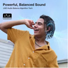 Blitzrock CT3 Pro Open Ear Earphone Air Conduction Earhook Rich Balanced Sound AI ENC 4 Mics Clear Calls 40H Playtime App Control IPX5 Waterproof Sports Headphones