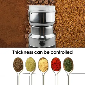 Home Kitchen Electric Milling Machine Multipurpose Electric Coffee Bean Grinding Tool Stainless Steel Milling Machine for Seeds Spices Herbs Nuts Coffee Grinder